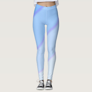 Swirl pattern pastel ombre Blue Leggings