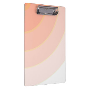 Swirl pattern pastel ombre orange & peach clipboard