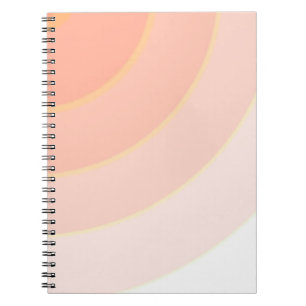 Swirl pattern pastel ombre orange & peach notebook