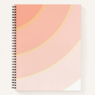 Swirl pattern pastel ombre orange & peach notebook