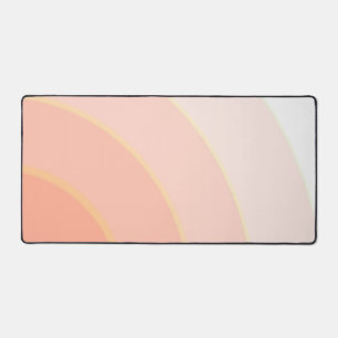 Swirl pattern Pastel Ombre Peach Desk Mat