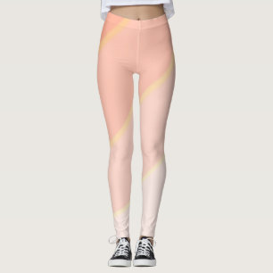 Swirl pattern pastel ombre Peach Leggings