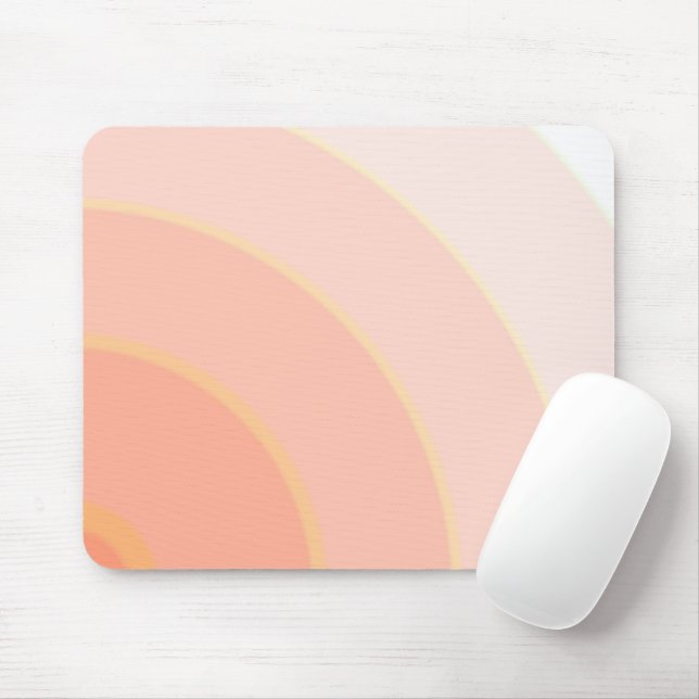 Swirl pattern Pastel Ombre Peach Mouse Mat (With Mouse)