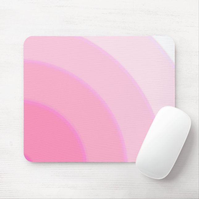Swirl pattern Pastel Ombre  Pink Mouse Mat (With Mouse)