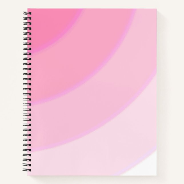 Swirl pattern pastel ombre Pink Notebook (Front)