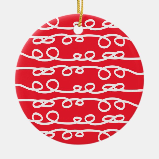 swirl patterned ceramic tree decoration (Front)