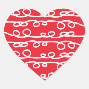 swirl patterned heart sticker