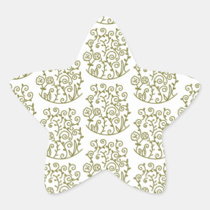 swirl patterned star sticker
