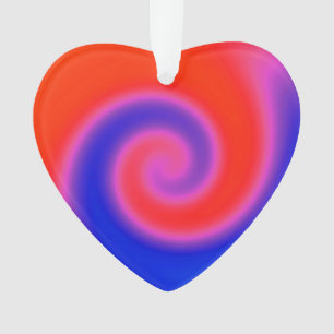 Swirl Red Blue Ornament