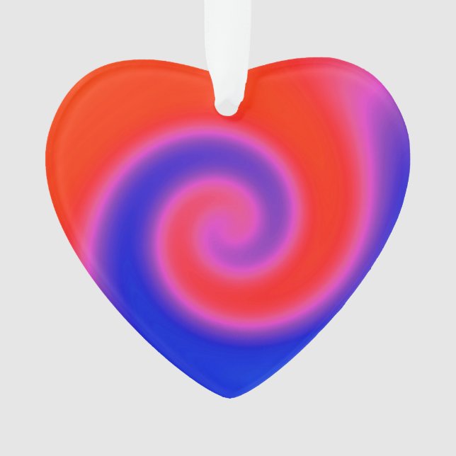 Swirl Red Blue Ornament (Front)