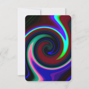 Swirl Retro Neon Card