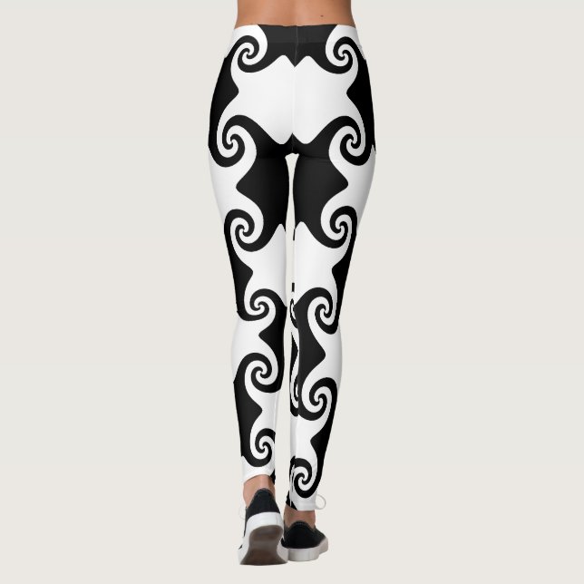 Swirl Shapes Celtic like customisable leggings (Back)