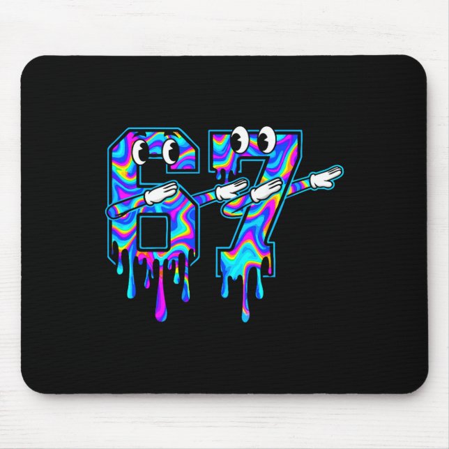Swirl Six Seven Dab Drip 6 7 Dabbing Meme  Mouse Mat (Front)