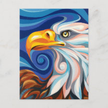 Swirl Spirits Eagle Postcard Spirit Power Animal