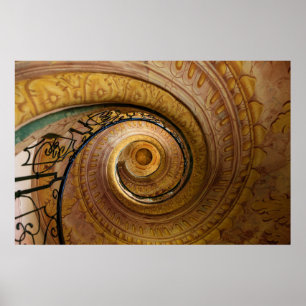 Swirl Staircase Pattern Poster