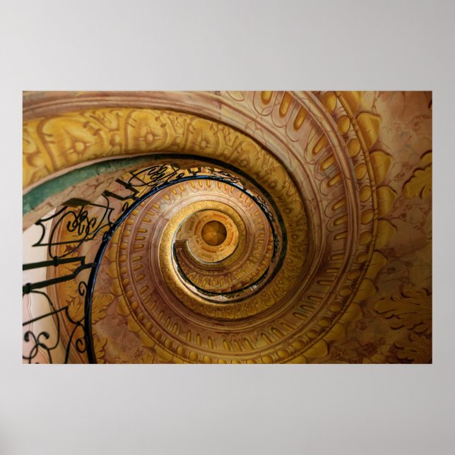 Swirl Staircase Pattern Poster (Front)