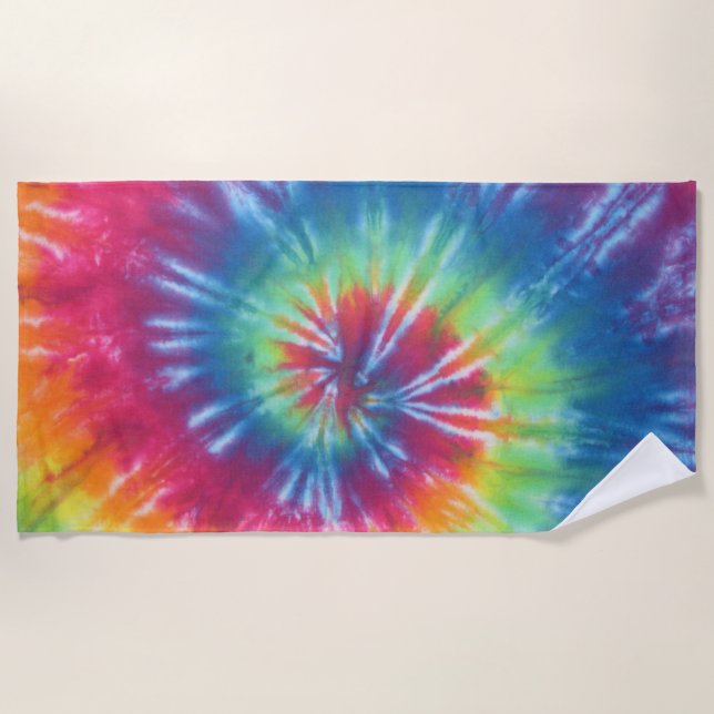 Swirl Tie Dye Beach Towel (Front)