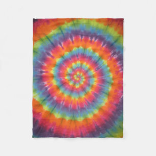 Swirl Tie Dye Fleece Blanket