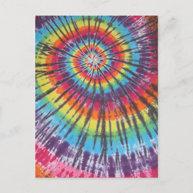 Swirl Tie Dye Holiday Postcard (Front)