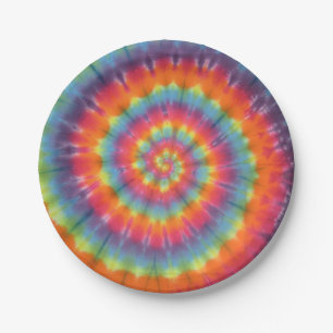 Swirl Tie Dye Paper Plate