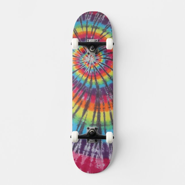 Swirl Tie Dye Spiral Skateboard (Front)