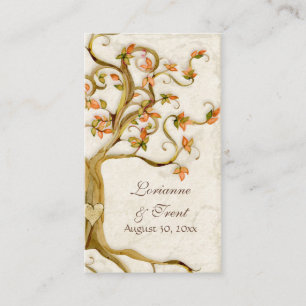 Swirl Tree Roots Antique Tan Escort Place Cards