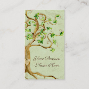 Swirl Tree Roots Antique Tan Professional Business Card