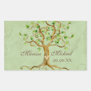 Swirl Tree Roots Antiqued Wedding Matching Seals