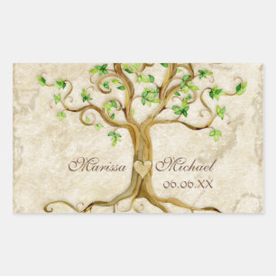 Swirl Tree Roots Antiqued Wedding Matching Seals