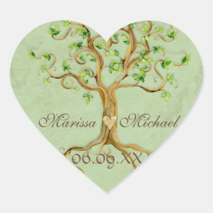 Swirl Tree Roots Antiqued Wedding Matching Seals