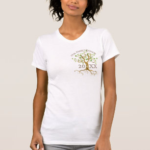 Swirl Tree Roots Personalise Family Reunion Gift T-Shirt
