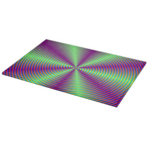 Swirl with Green Beams Cutting Board