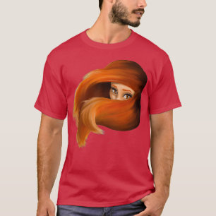 Swirled Fiery Red headed Beauty T-Shirt