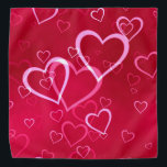 Swirled Hearts Bandanna<br><div class="desc">The Swirled Hearts Bandanna is great for your wardrobe--makes a great gift! Get matching one for your pet! Customise with your own text if desired.</div>