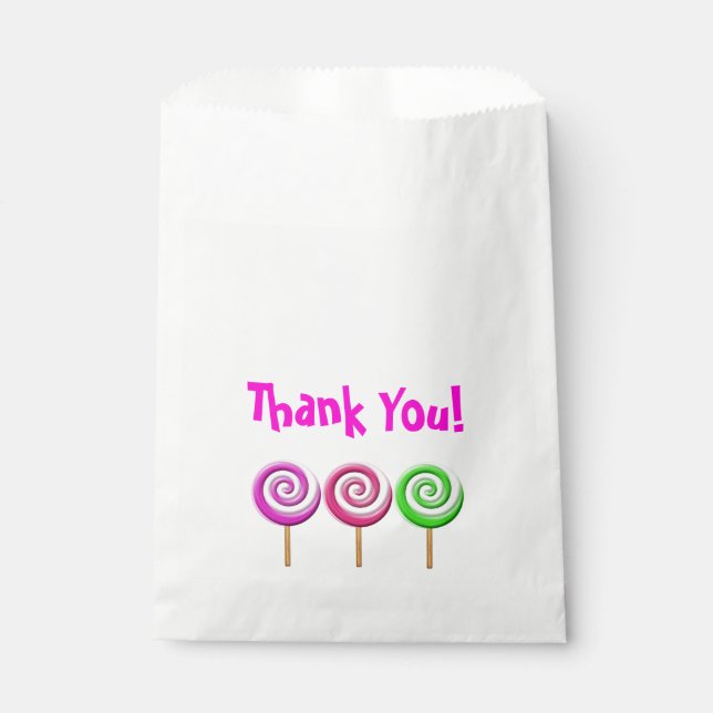 Swirled Lollipops Favour Bag (Front)