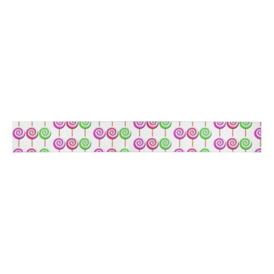 Swirled Lollipops Ribbon Grosgrain Ribbon