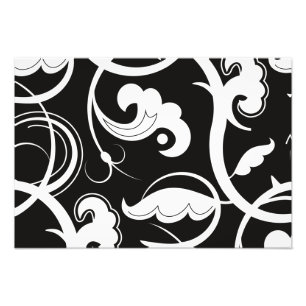 Swirled Pattern, Swirly Style - Black White Photo Print