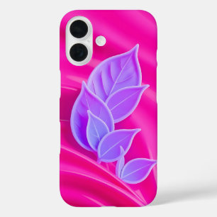 Swirled Pink Leaves iPhone Case