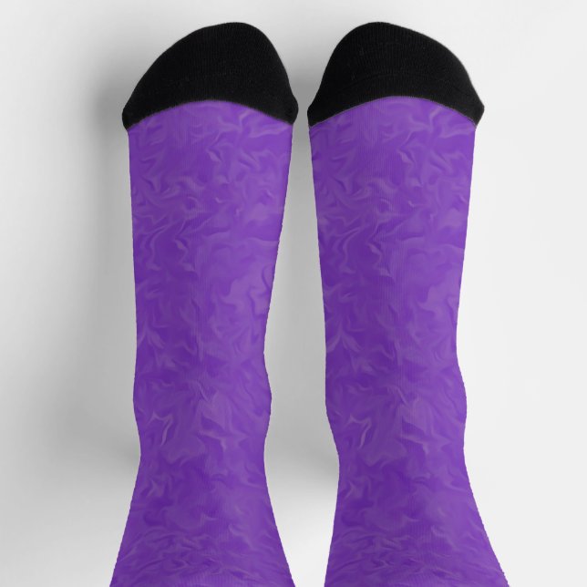 Swirled Shades of Purple Abstract Art Socks (Top)
