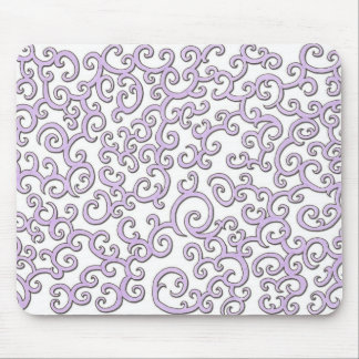 Swirley Purple Doodle Mouse Mat