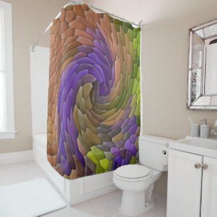Swirlin' garden..... shower curtain
