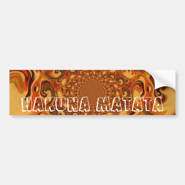 Swirling Abstract  orange, brown, and green tones  Bumper Sticker (Front)