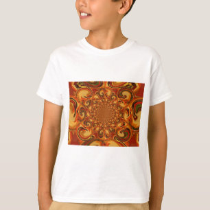 Swirling Abstract  orange, brown, and green tones  T-Shirt