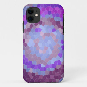 Swirling Abstract Purple Mosaic iPhone 11 Case