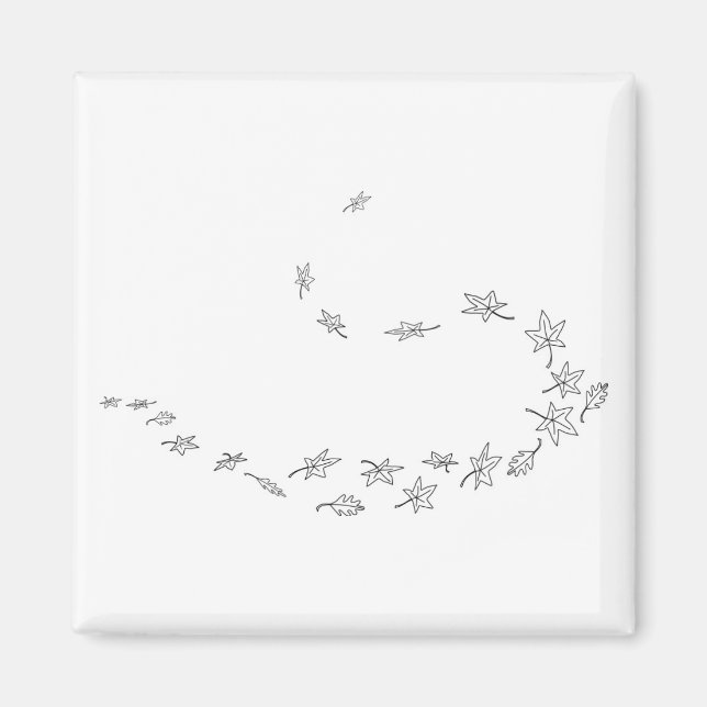 Swirling Autumn Leaves Magnet (Front)