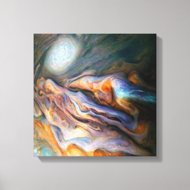 Swirling Clouds Jupiter North Temperate Belt Canvas Print (Front)