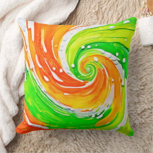 Swirling Colour Vortex Art Cushion