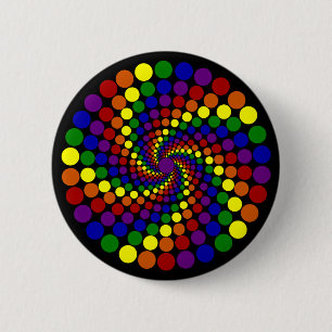 Swirling Colour Wheel 6 Cm Round Badge