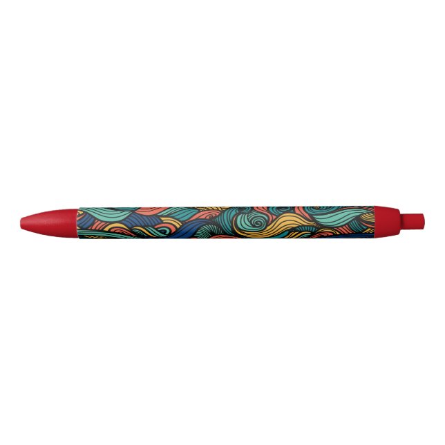 Swirling colours – dynamism for your home  blue ink pen (Front)