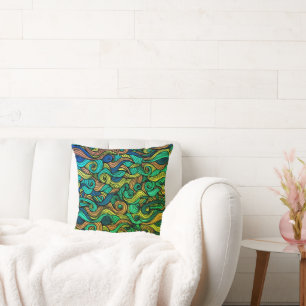 Swirling colours – dynamism for your home cushion